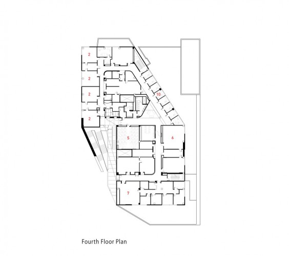 Chaparral Science Hall by Yazdani Studio Fourth floor plan