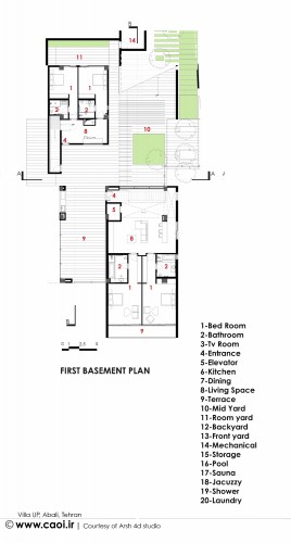 villa up First Basement Plan