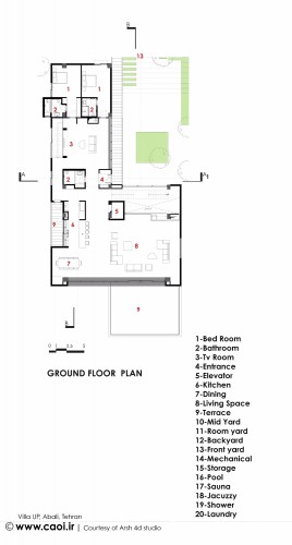 villa up Ground Floor Plan