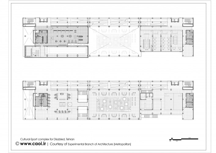 Cultural Sport complex for Disabled  Architectural plan 2 3