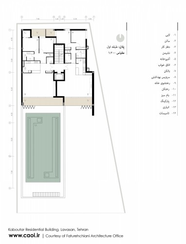 KABOUTAR RESIDENTIAL BUILDING  first floor plan