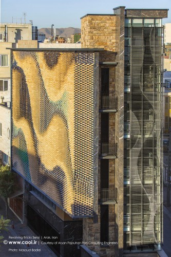 Revolving Bricks Serai in Arak Iran Brick Facade design  6 