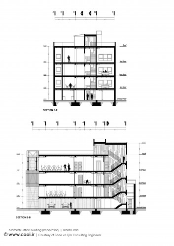 Aramesh Office Building Sections