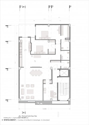 Building No1 3rd and 4th Plan Modern Apartment in Iran