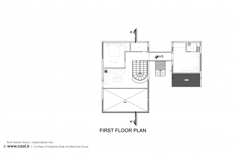 Brick Pattern House First Floor Plan