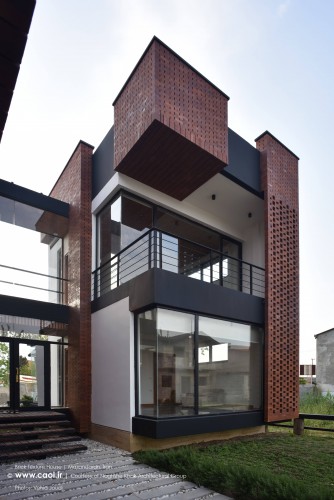 Brick Pattern House in Royan Mazandaran Brick Architecture  4 