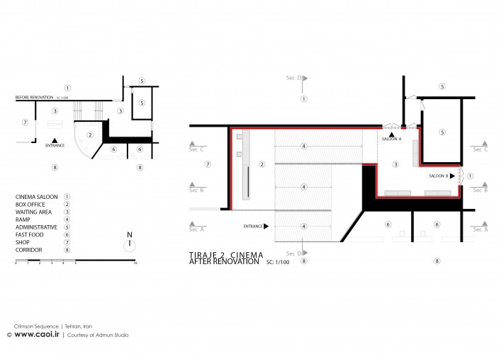 Crimson Sequence Plan Before and Renovation