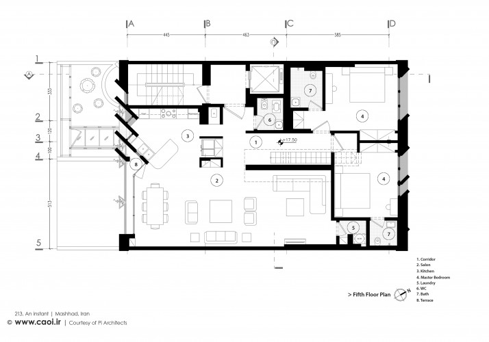 213 An instant in Mashhad by Pi Architects 5th Floor Plan