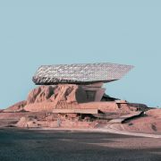 Retro futurism photomontage of Expanding Iranian Ancient Architecture with Western Contemporary Architecture  7 
