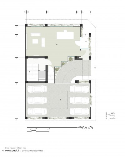 Parking Plan of Green House by Karabon Architecture Office
