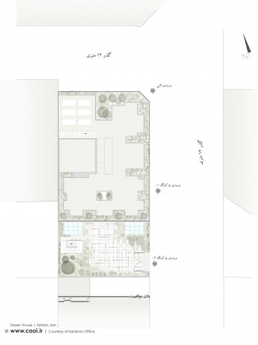 Site Plan of Green House by Karabon Architecture Office