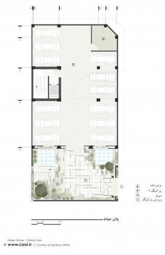 Yard Plan of Green House by Karabon Architecture Office