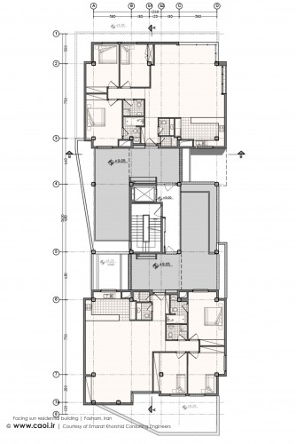 2nd floor plan elevation Facing Sun residential building in Fasham