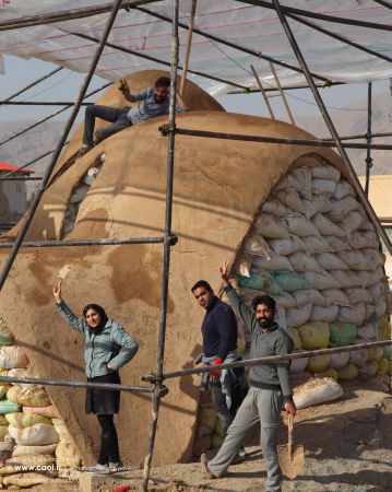 Kooshk research pavilion in Iran Student research workshop Construction Photos  11 