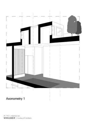 Axonometry 29 POV A house renovation project in Mashhad by PI Architects  1 