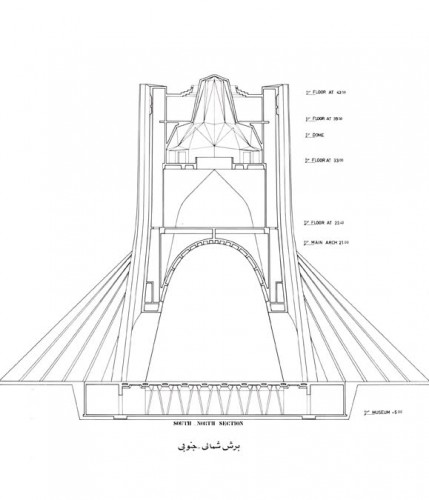 Freedom tower of Iran   Azadi tower   by Hossein Amanat architecture  13 