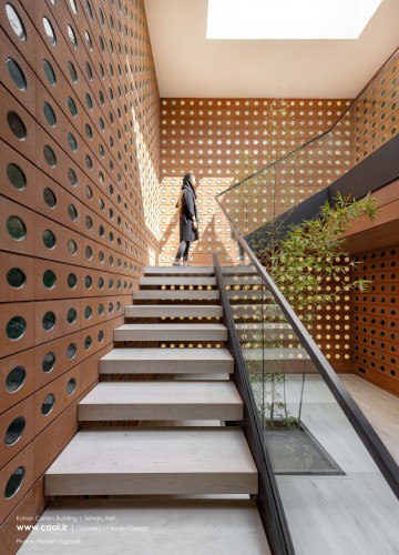 Kohan Ceram Central Office Building in Tehran Hooba Design Brick Architecture  30 