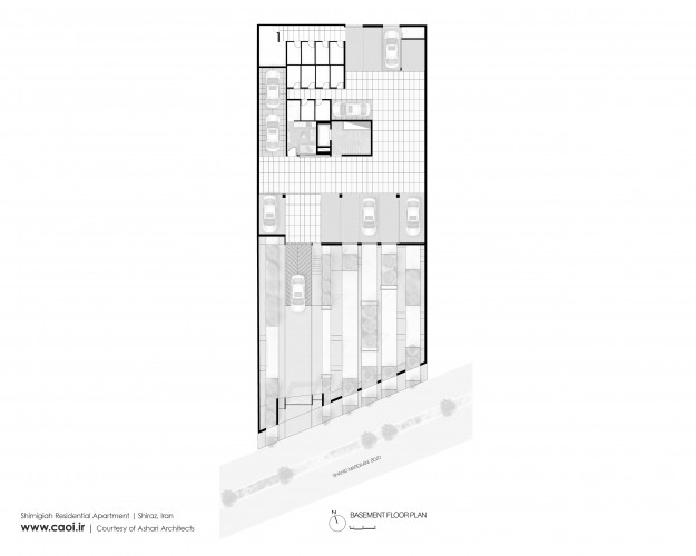 basement floor plan Shimigiah Residential Apartment Shiraz Ashari Architects