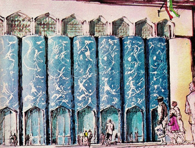 Pavilion of Iran in EXPO 67 by Abdol Aziz Farman Farmaian illustration by Don Anderson 9 