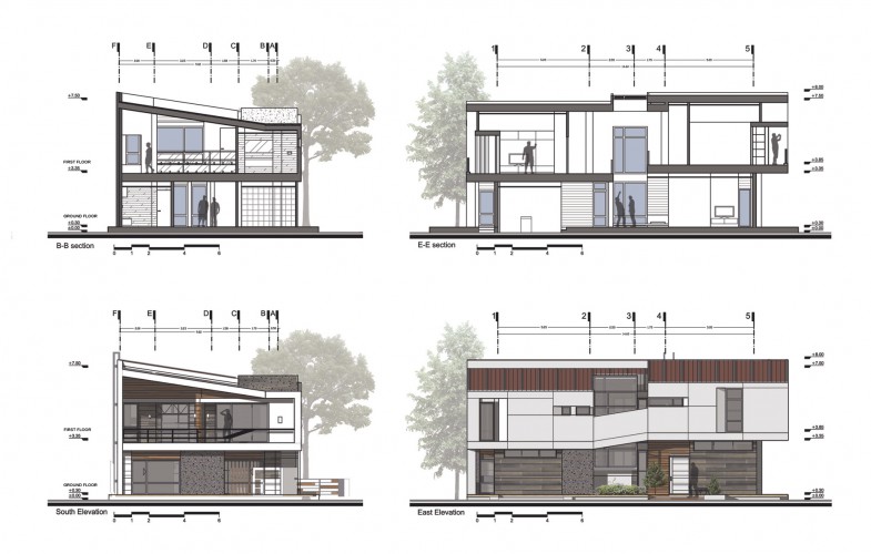 Villa 599 Khaneh Darya Plans Sections Elevations  2 