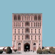 Retro futurism Iranian High rise Architecture Landmarks photomontage  16 